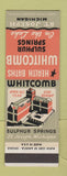 Matchbook Cover - Whitcomb Sulphur Springs Resort St Joseph MI SAMPLE