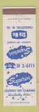 Matchbook Cover - Superior Laundry Dry Cleaning Charleston WV