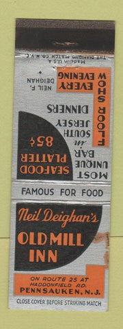 Matchbook Cover - Old Mill Inn Pennsauken NJ WEAR