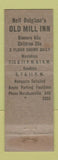 Matchbook Cover - Old Mill Inn Pennsauken NJ WEAR