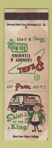 Matchbook Cover - Pearl Laundry Cleaning Richmond VA STAINED
