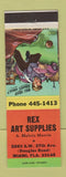 Matchbook Cover - Rex Art Supplies Miami FL