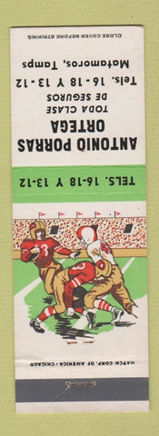 Matchbook Cover - Antonio Porras Ortega Matamoros Mexico football