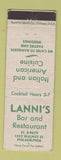 Matchbook Cover - Lanni's Bar Restaurant Italian Philadelphia PA