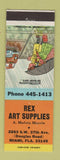 Matchbook Cover - Rex Art Supplies Miami FL