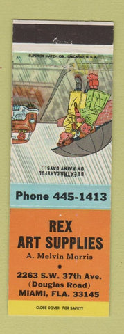 Matchbook Cover - Rex Art Supplies Miami FL