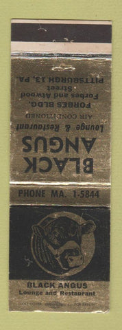 Matchbook Cover - Black Angus Restaurant Pittsburgh PA