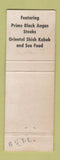 Matchbook Cover - Black Angus Restaurant Pittsburgh PA