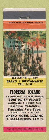 Matchbook Cover - Floreria Lozano Matamoros Mexico