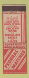 Matchbook Cover - Federal Matches New York City Chicago