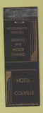 Matchbook Cover - Hotel Colville WA WORN
