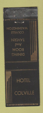 Matchbook Cover - Hotel Colville WA WORN