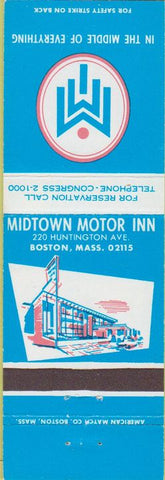 Matchbook Cover - Midtown Motor Inn Boston MA