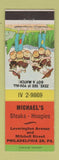 Matchbook Cover - Michael's Steaks Hoagies Philadelphia PA hillbilly