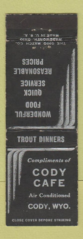 Matchbook Cover - Cody Cafe Cody WY