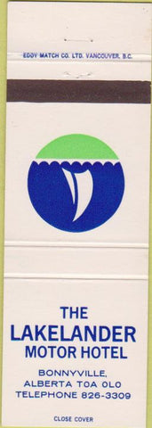 Matchbook Cover - Lakelander Motor Hotel Bonnyville AB