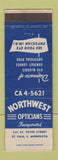 Matchbook Cover - Northwest Opticians St Paul MN
