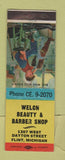 Matchbook Cover - Welch Beauty Barber Shop Flint MI