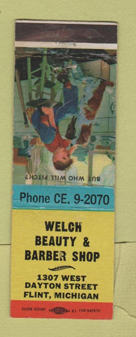 Matchbook Cover - Welch Beauty Barber Shop Flint MI