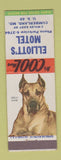 Matchbook Cover - Elliott's Motel Cumberland MD Great Dane