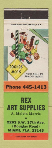 Matchbook Cover - Rex Art Supplies Miami FL