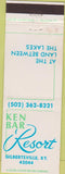 Matchbook Cover - Ken Bar Resort Gilbertsville KY