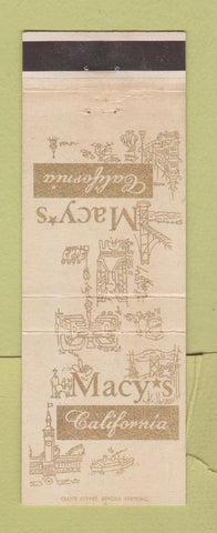 Matchbook Cover - Macy's Department Stores CA California