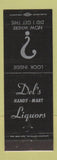 Matchbook Cover - Del's Handy Mart Liquors Torrance Dominguez CA