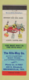 Matchbook Cover - Rite Way Auto Painting Body Brownsville TX