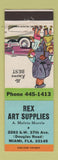 Matchbook Cover - Rex Art Supplies Miami FL