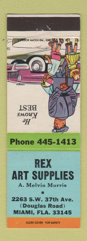Matchbook Cover - Rex Art Supplies Miami FL