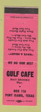 Matchbook Cover - Gulf Cafe Port Isabel TX PINK