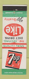 Matchbook Cover - 7up Soda Like Diet Drink