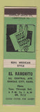Matchbook Cover - El Ranchito Mexican Restaurant Kansas City KS