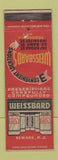 Matchbook Cover - Weissbard Drug Stores Newark NJ