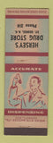 Matchbook Cover - Hersey's Drug Store St George NB