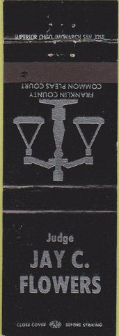 Matchbook Cover - Jay Flowers Judge Sacramento CA?