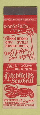 Matchbook Cover - Litchfield's Sea Grill Boston MA