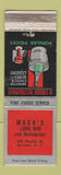 Matchbook Cover - Mack's Long Bar Restaurant Newark NJ