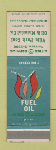 Matchbook Cover - Cities oil gas Villa Park Coal IL?