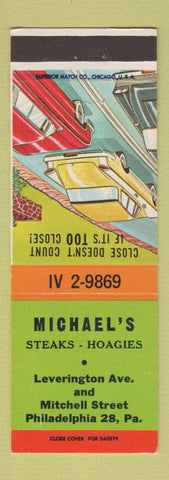 Matchbook Cover - Michael's Steaks Hoagies Philadelphia PA