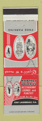 Matchbook Cover - Forum Restaurant Fort Lauderdale FL