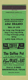 Matchbook Cover - Coffee Pot Restaurant Brownsville TX GREEN