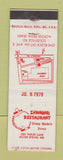 Matchbook Cover - Shanghai Restaurant Silver Spring MD