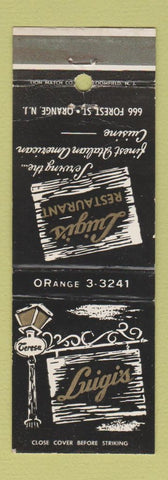 Matchbook Cover - Luigi's Restaurant Orange NJ WEAR