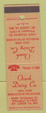 Matchbook Cover - Ozark Dairy St Louis MO
