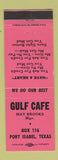 Matchbook Cover - Gulf Cafe Port Isabel TX PINK