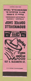 Matchbook Cover - Brownsville Coffee Shop Spanish Restaurant TX PINK