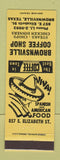Matchbook Cover - Brownsville Coffee Shop Spanish Restaurant TX YELLOW