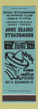 Matchbook Cover - Brownsville Coffee Shop Spanish Restaurant TX BLUE